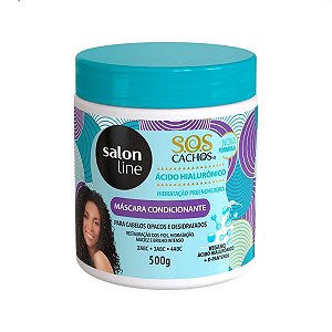 Máscara Condicionante Salon Line Sos Cachos Ácido Hialurônico 500g