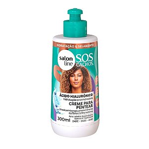 Creme Para Pentear Salon Line Sos Cachos Ácido Hialurônico 300ml