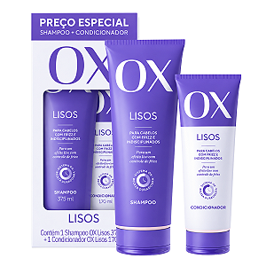Kit Ox Lisos: Shampoo 375ml e Condicionador 170ml