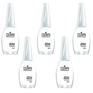 Kit Esmalte Colorama Pétala Branca 8ml C/5