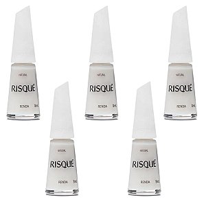 Kit Esmalte Natural Risqué Renda 8ml C/5