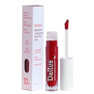 Batom Líquido Matte Dailus 12h Rubi 5ml