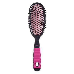 Escova Oval Ricca Black & Pink Cód.2411