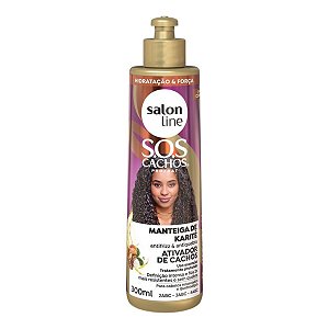 Ativador de Cachos Salon Line Sos Cachos Manteiga de Karité 300ml