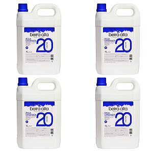Kit Água Oxigenada Beira Alta 20 Volumes 4l C/4