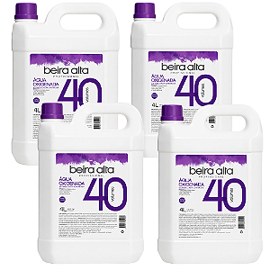 Kit Beira Alta Água Oxigenada: 40 Volumes C/4 4l