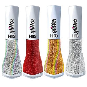 Kit Esmalte Glitter Hits 5free 8ml C/4