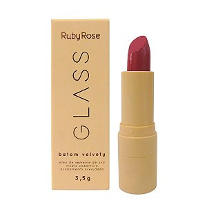 Batom Velvety Ruby Rose Glass Bg03 3,5g