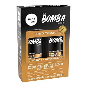 Shampoo + Condicionador Salon Line Sos Bomba Força e Engrossamento 200ml