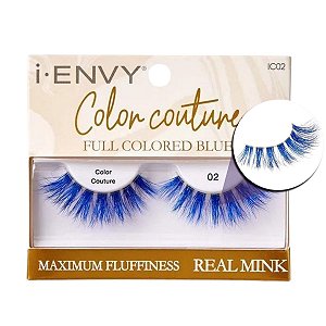 Cílios Postiços Kiss I-envy Color Couture Real Mink Full Colored Blue Ic02