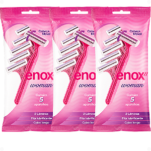 Kit Aparelho de Depilar Descartável Enox Gt-2 Woman Cód.1757 C/3