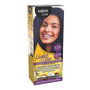 Coloração Suave Salon Line Light Color 1.110 Preto Azulado Intenso