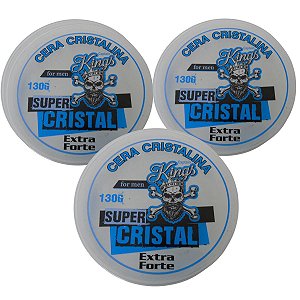 Kit Cera Cristalina Captain Hair Super Cristal Extra Forte Com 3 130g
