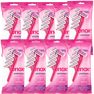 Kit Aparelho de Depilar Descartável Enox Gt-2 Woman Cód.1757 C/9