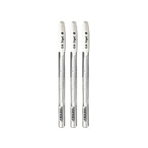Canetas Gel Cis Trigel Pastel Branca 3 Unidades