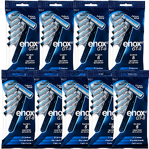 Kit Aparelho de Barbear Descartável Enox Gt-2 Cód.1758 C/9