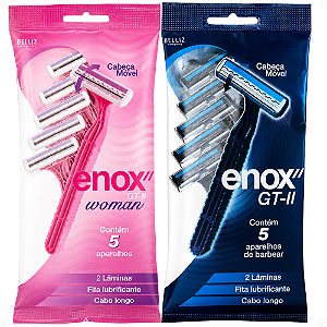 Kit Enox Aparelho de Depilar Gt-2 Woman + Aparelho de Barbear Gt-2