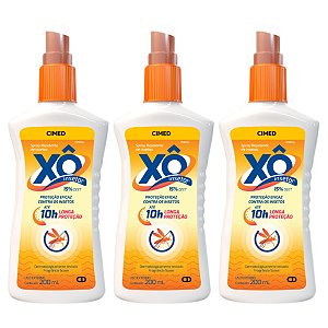 Kit Spray Repelente de Insetos Cimed Xô Inseto Com 3 200ml