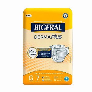 Fralda Descartável Para Adulto Bigfral Derma Plus G C/7uni
