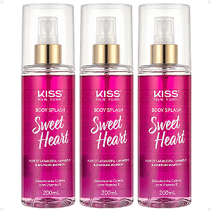 Kit Kiss New York Sweet Heart: 3 Body Spash 200ml