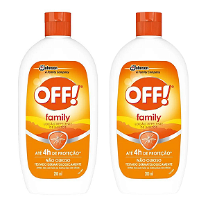Kit Loção Repelente de Insetos Johnson Off! Family Com 2 200ml
