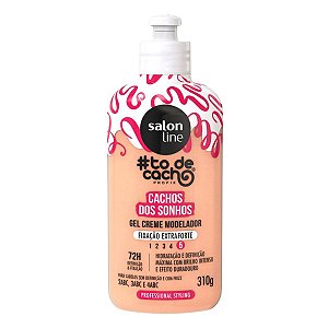 Gel Creme Modelador Salon Line #todecacho Cachos dos Sonhos Fixação Extraforte 310g