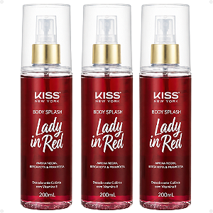 Kit Kiss New York Lady In Red: 3 Body Spash 200ml