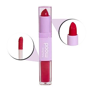 Batom Duo Ruby Rose Mood Vitamina e Cm12 3,2g