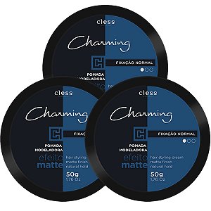 Kit Pomada Modeladora Cless Charming Normal Efeito Matte Com 3 50g