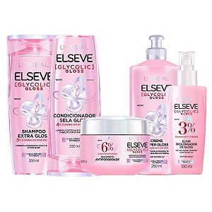 Kit Elseve Glycolic Gloss Com 5
