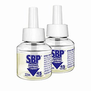 Kit Refis SBP Para Repelente Elétrico Cheiro Suave Com 2 32,9ml