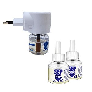 Repelente Elétrico SBP + 3 Refis Cheiro Suave 32,9ml