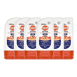 Kit Loção Repelente De Insetos Johnson Off Active Com 6 100ml