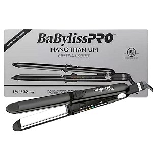 Prancha Babyliss Pro Nano Titanium Optima3000 Black Bivolt