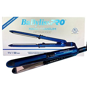 Prancha Babyliss Pro Nano Titanium Optima3000 Blue Bivolt