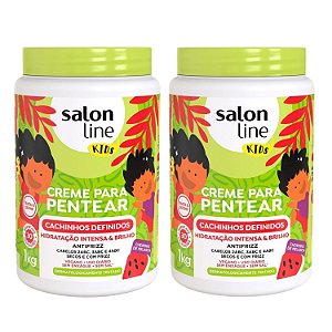 Kit Salon Line Kids: 2 Cremes para Pentear Melancia 1kg