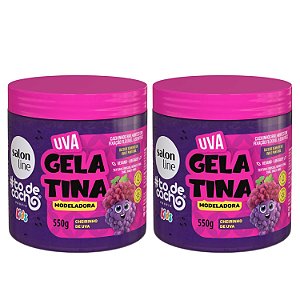 Kit Salon Line Kids #todecacho: 2 Gelatinas Modeladoras Uva 550g