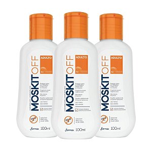 Kit Loção Repelente Moskit Off Adulto 100ml Com 3