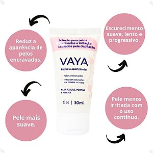 Solução de Pelo Encravado e Irritação Vaya Tubo de Gel Feminino 30ml