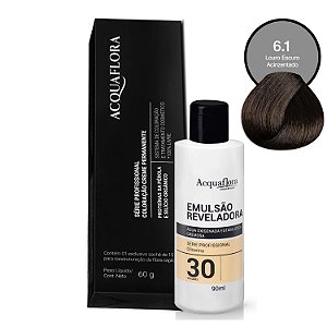 Coloração Acquaflora 6.1 60g + Água Oxigenada 30 Volumes 90ml