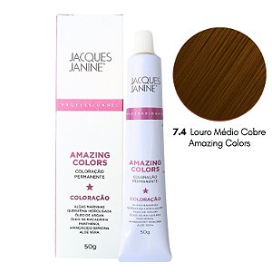 Coloração Jacques Janine 7.4 Louro Médio Cobre 50g
