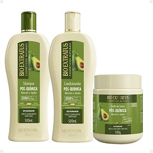 Kit Bio Extratus Pós Quimica Abacate e Jojoba Com 3