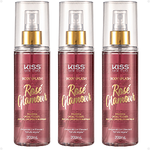 Kit Kiss New York Rosé Glamour: 3 Body Spash 200ml