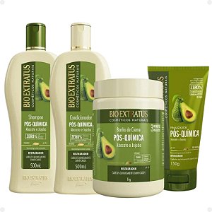 Kit Bio Extratus Pós Quimica Abacate e Jojoba Com 4