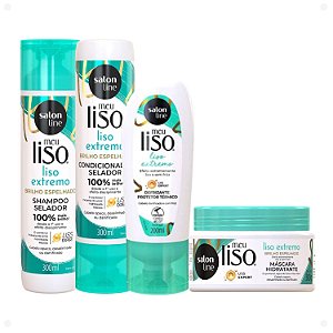 Kit Salon Line Meu Liso Extremo Com 4
