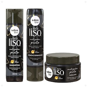 Kit Matizador Salon Line Meu Liso Preto Com 3