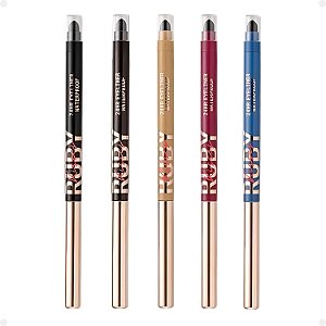 Kit Lápis Retrátil em Gel Ruby Kisses à Prova D'água Com 5