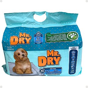 Tapete Higiênico Mr. Dry Com 30 Unidades 60cm x 60cm