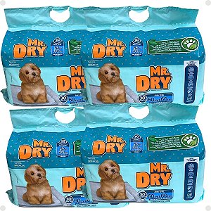 Kit Mr. Dry: 4 Tapetes Higiênicos 60x60cm Com 30 Unidades
