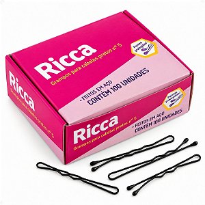Grampos para Cabelos Pretos Ricca Nº 5 100Un Cód. 3107